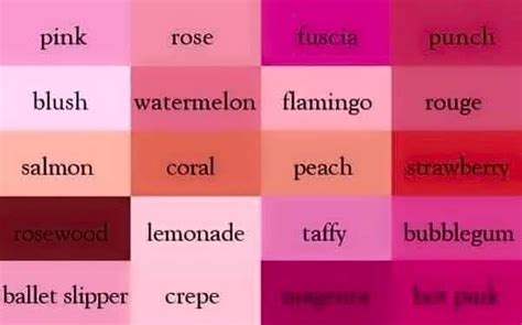 cuantos tonos de rosa existen